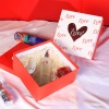Qixi Valentine's Day gift box, square red gift box, wedding souvenir gift box, top and bottom cover, empty box, manufacturer's batch (to be negotiated) Specification image